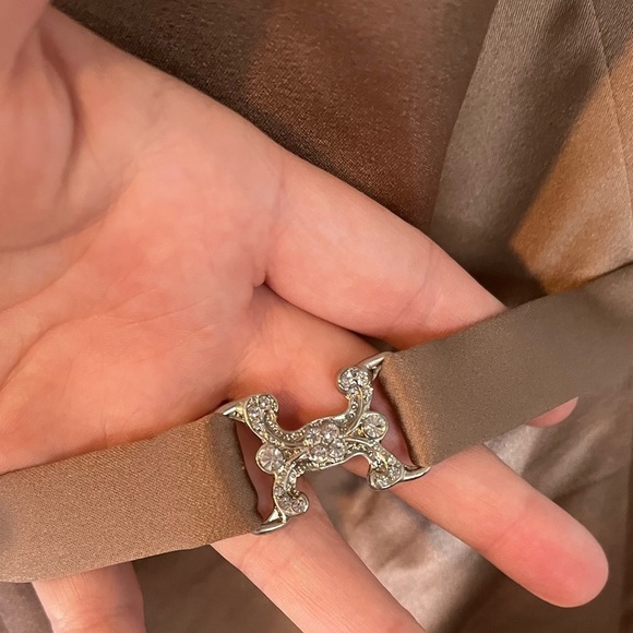 NWT Vintage x Michaelangelo Strapless Bustier Dress in Latte - Picture 9 of 12